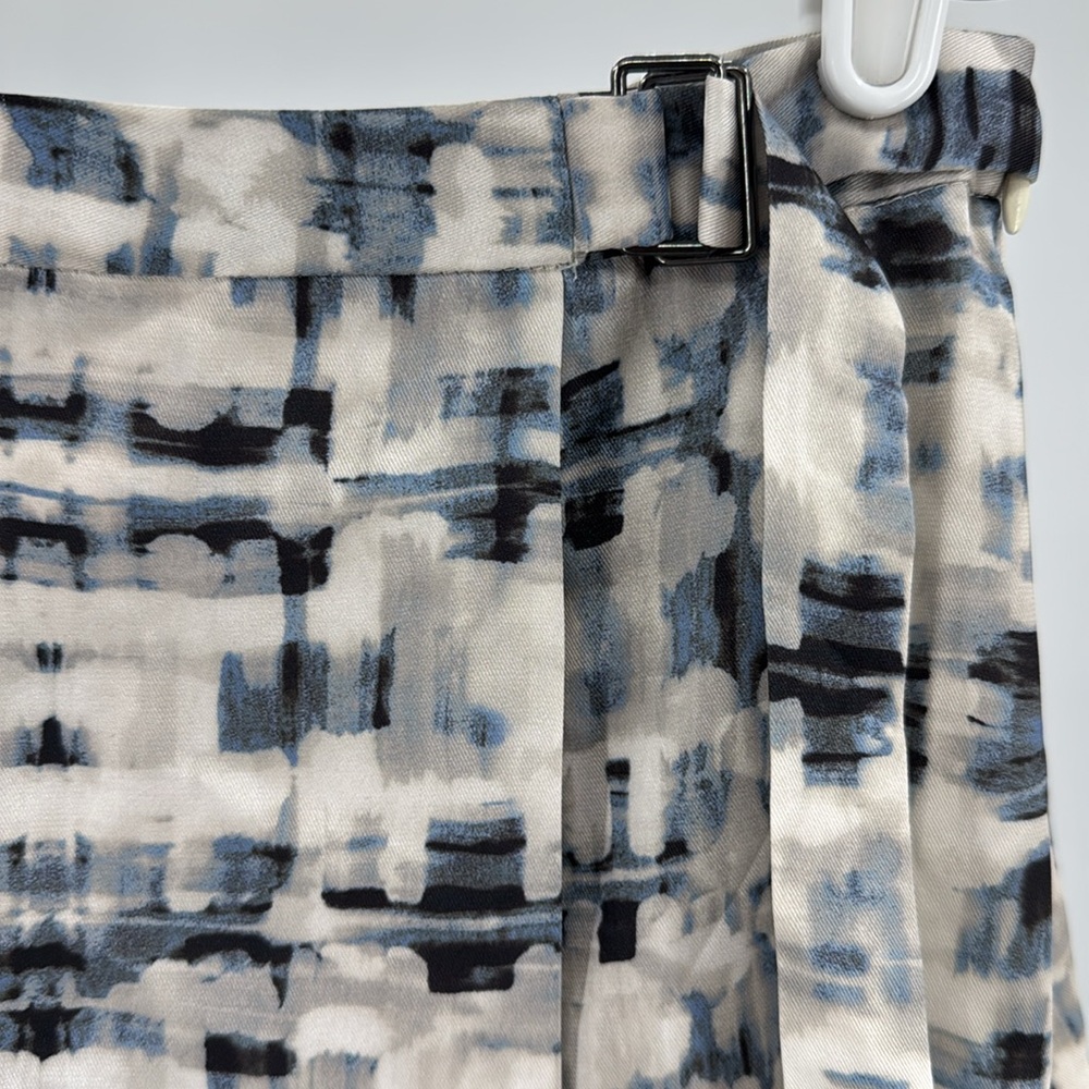 Banana Republic SILKY TWILL WRAP MIDI SKIRT Abstract Print 6 new below knee - Picture 6 of 13